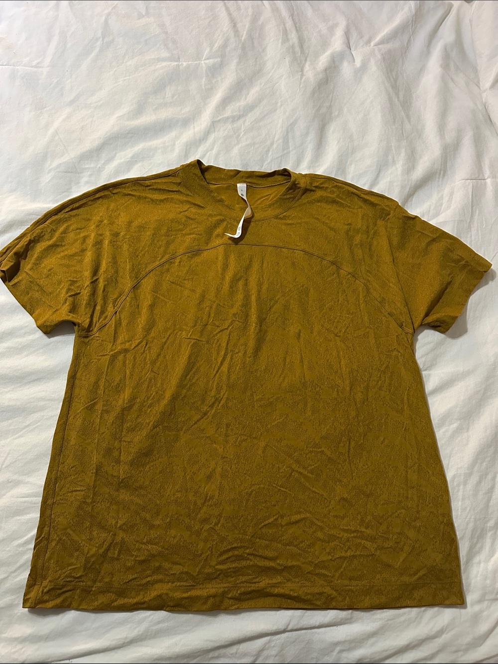 Men's Crew Neck T-Shirt in Mustard